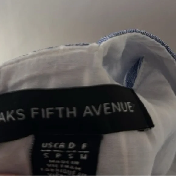 Saks Fifth Avenue Blue Striped Linen Jumpsuit Size Small - Picture 4 of 6